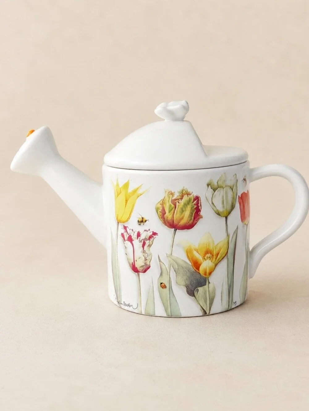 Marjolein Bastin Hallmark Tulip Teapot & Vase Set Vintage Cottagecore